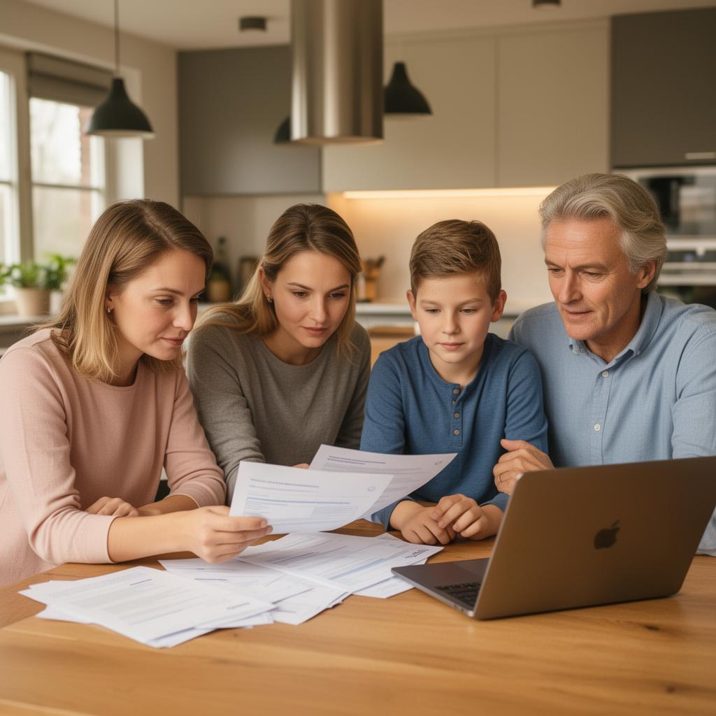 Nederlands gezin bekijkt samen de zorgverzekering voor 2027